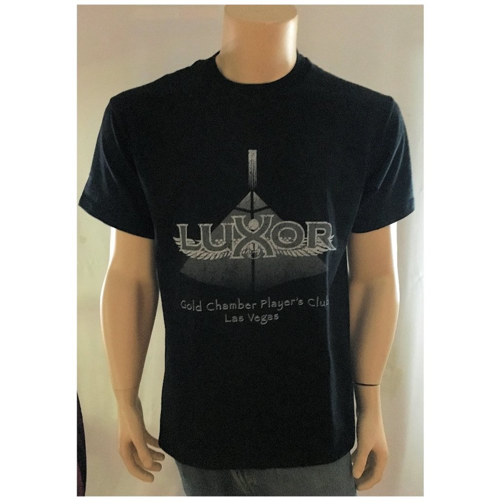 LUXOR Gold Chambers Players Club Black Casino T Shirt